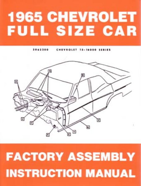 1965 Chevrolet Caprice Assembly Manual Book Rebuild Instructions Illustrations