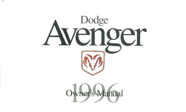 1996 Dodge Avenger Owner's Manual