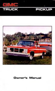 1986 GMC C/K Pickup Truck Owner's Manual