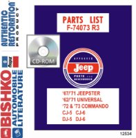 1962 1965 1968 1970 1973 Jeep CJ Jeepster Parts Numbers Book List PDF Interchange sample image