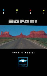 1993 GMC Safari Van Owner's Manual