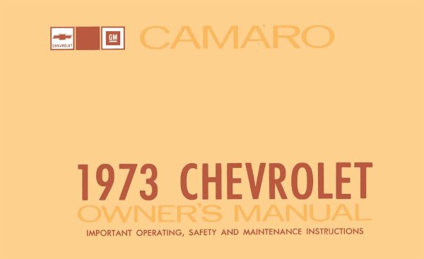 1973 Chevrolet Camaro Owner's Manual