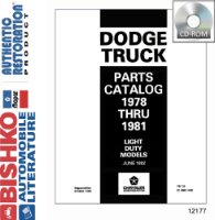 1978-1981 DODGE LT DUTY TRUCK Body & Chassis, Text & Illustration Parts Book sample image
