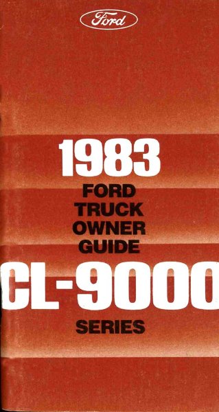 1983 Ford CL-9000 Truck Owner's Manual