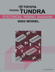 2003 Toyota Tundra Wiring Diagrams Manual