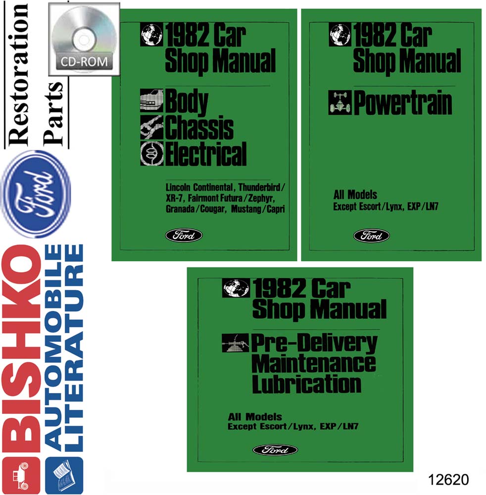 1982 Ford Thunderbird, Fairmont, Futura, Granada, Mustang, XR-7, Zephyr, Cougar