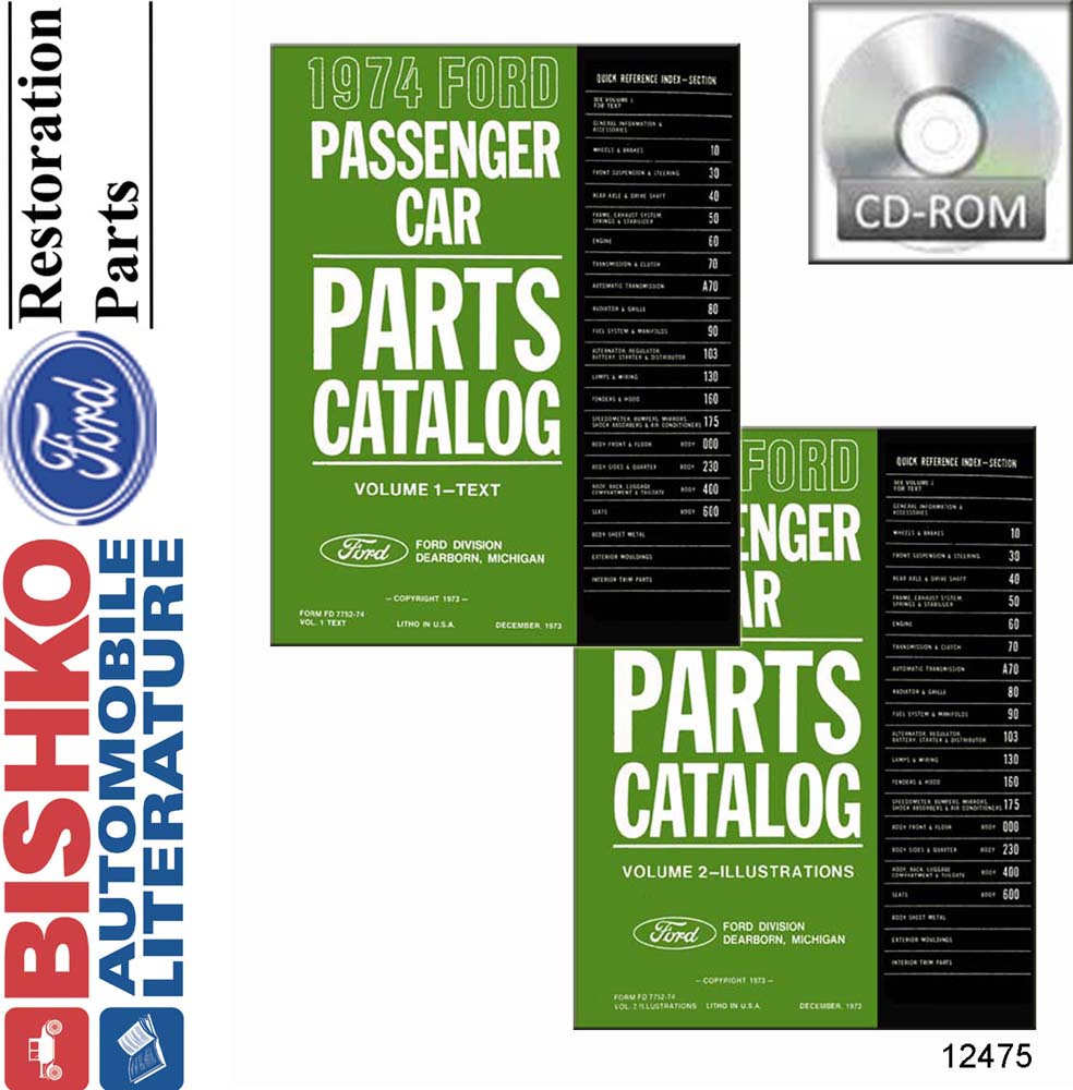 1974 Ford Car Ford Truck Bronco Parts Numbers Book List PDF Interchange Images