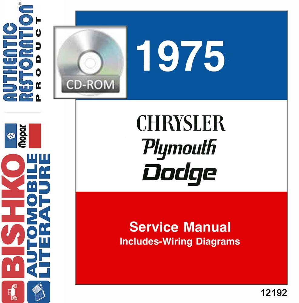1975 CHRYSLER DODGE PLYMOUTH Body, Chassis & Electrical Service Manual