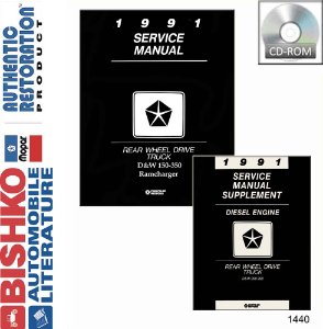 1991 Dodge D/W 150-350 Truck, Ramcharger Factory Shop Service Manual