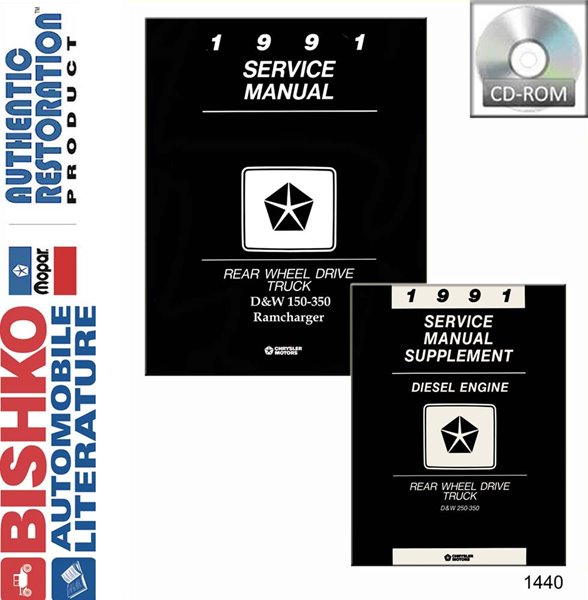 1991 Dodge D/W 150-350 Truck, Ramcharger Factory Shop Service Manual
