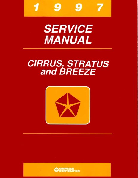 1997 Chrysler Cirrus, Stratus, Breeze Factory Shop Service Manual