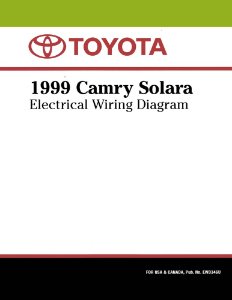 1999 Toyota Camry Solara Wiring Diagrams Manual