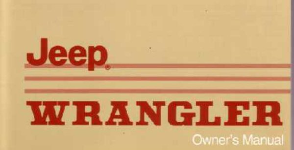 1988 Jeep Wrangler Owner's Manual