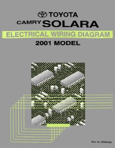 2001 Toyota Camry Solara Wiring Diagrams Manual