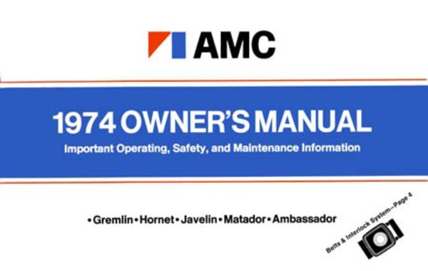 1974 AMC All Models Owner's Manual