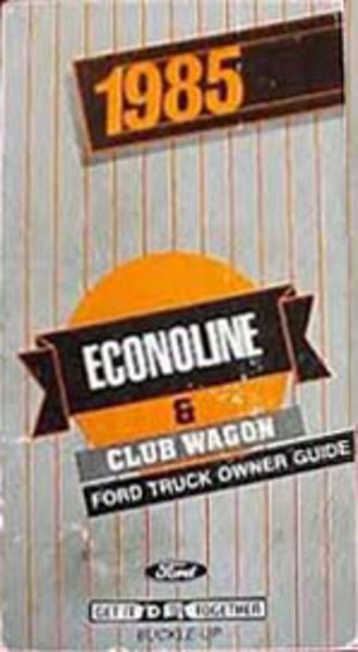 1985 Ford Econoline Owner's Manual