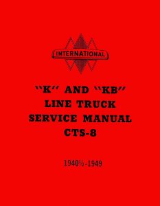 1947–1949 International K, KB Series Factory Shop Service Manual
