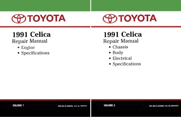 1991 Toyota Celica Factory Shop Service Manual