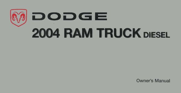 2004 Dodge Ram Diesel Truck Owner's Manual