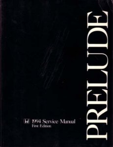 1994 Honda Prelude Factory Shop Service Manual