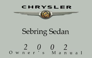 2002 Chrysler Sebring Sedan Owner's Manual
