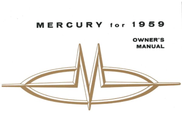 1959 Mercury All Models Owner's Manual