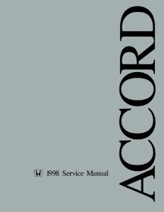 1998 Honda Accord Factory Shop Service Manual