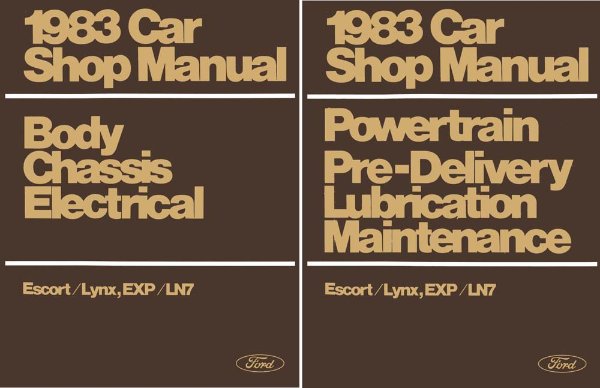 1983 Ford Escort, EXP, Lynx, LN7 Factory Shop Service Manual