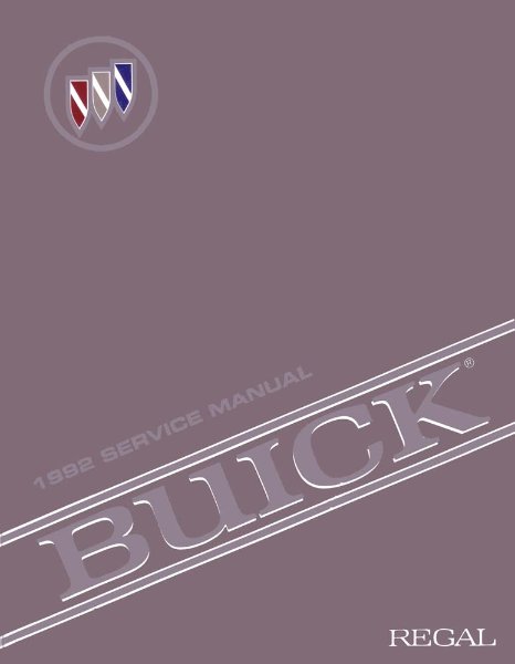 1992 Buick Regal Factory Shop Service Manual