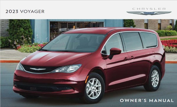 2023 Chrysler Voyager Owner's Manual