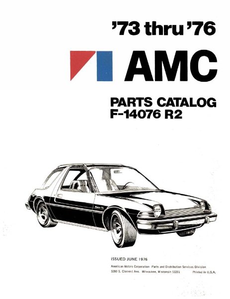 1973–1976 AMC All Models Parts Book