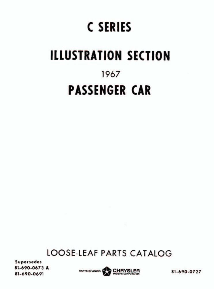 1967 Mopar Chrysler Dodge Desoto Plymouth Part Numbers List Catalog Interchange
