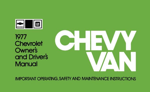 1977 Chevrolet G10, G20, G30 Owner's Manual