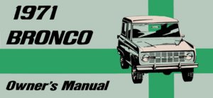 1971 Ford Bronco Owner's Manual