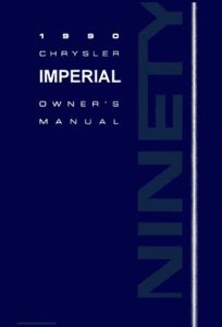1990 Chrysler Imperial Owner's Manual