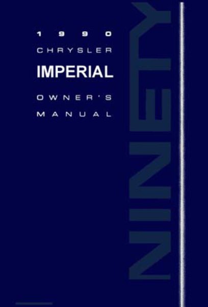 1990 Chrysler Imperial Owner's Manual
