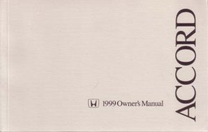 1999 Honda Accord Coupe Owner's Manual