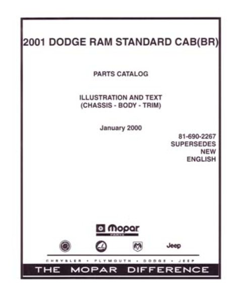 2001 Dodge Truck All Models Parts Book
