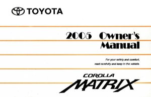 2005 Toyota MATRIX Owner's Manual