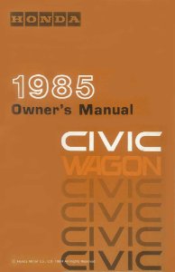 1985 Honda Civic Wagon Owner's Manual