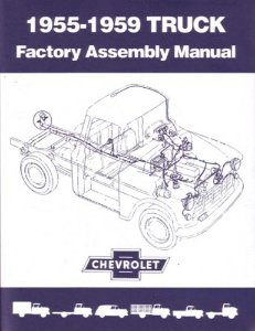 1955 1956 Chevrolet Pickup Truck Assembly Manual Rebuild Instructions Drawings