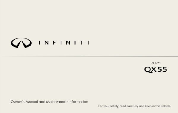 2025 Infiniti QX55 Owner's Manual