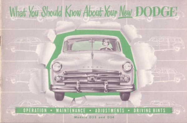 1950 Dodge All Models Owner's Manual