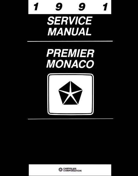 1991 Dodge Monaco, Premier Factory Shop Service Manual