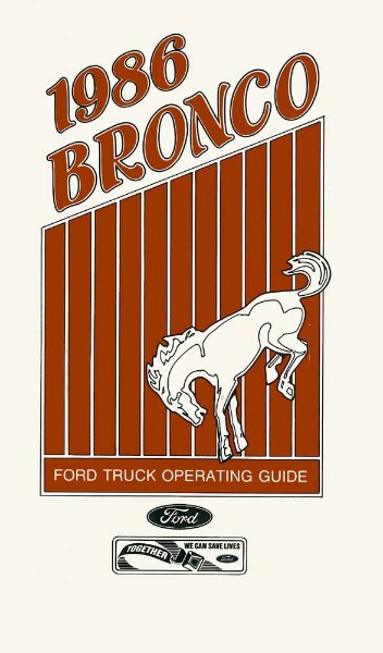 1986 Ford Bronco Owner's Manual