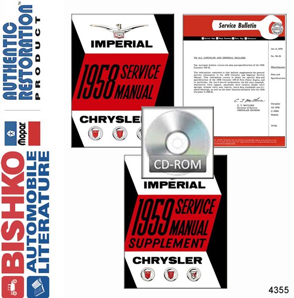 1958–1959 Chrysler IMPERIAL - ALL MODELS Factory Shop Service Manual