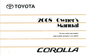 2008 Toyota Corolla Owner's Manual