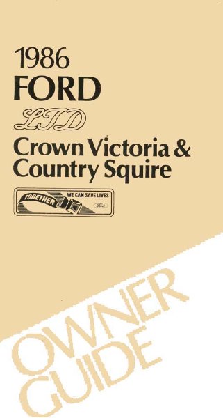1986 Ford Crown Victoria Owner's Manual