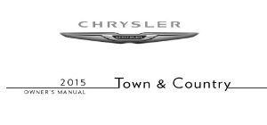 2015 Chrysler Town & Country Owner's Manual