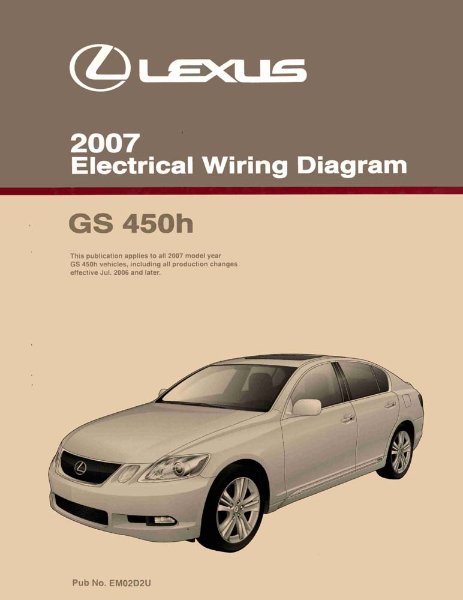 2007 Lexus GS 450h Wiring Diagrams Manual